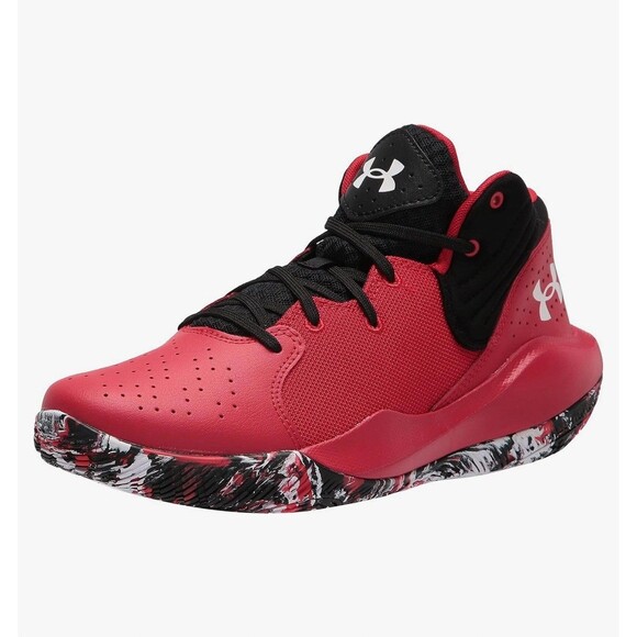 Big Kids' Under Armour Jet '21 Basketball Shoes Red / Black Sz 5Y - Picture 1 of 11